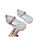 Ctreela Girls Chic Rivet Flat Shoes Dress Shoes Ballet Flats Slip-on Fashion Girl Shoe for Wedding School Party Birthday Silver
