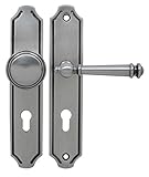 Vierkant: 8 mm Häusler Onlinehandel GmbH Massiv Messing Haustür Schutzbeschlag Kos LS Stahlgrau WE 72 mm Kn - Dr Türdrücker