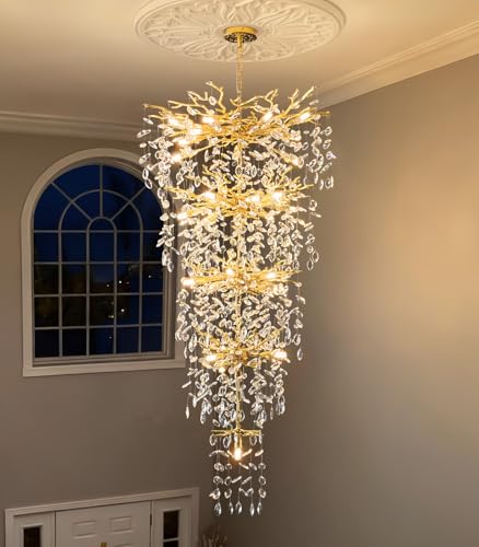Crystal Large Chandeliers For High Ceilings: 28 Lights 118
