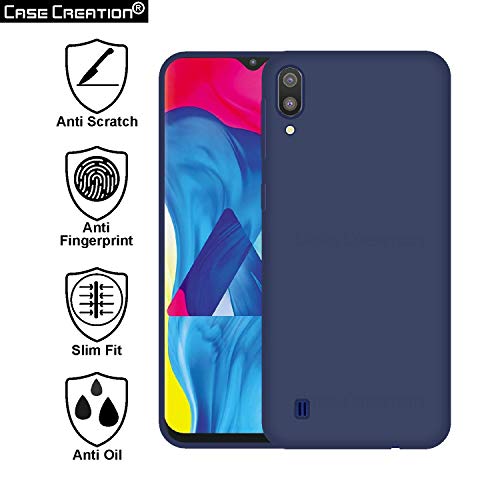 Image of Case Creation Luxurious OG Series for Samsung Galaxy M10 Case Cover,Anti-Dirty Slim Case Frosted Matte Cute Candy TPU Raised Bezel (Splash of Color) Back Cover for Samsung M10 -Navy Blue