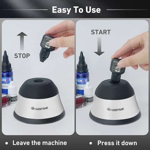 Image of Rechargeable Vortex Mixer Lab Paint Shaker,4000 RPM Scientific Ink Vortex Shaker with Touch Function for Eyelash Sharker Glue Adhesives Gel Polish pro acryl and Test Tubes Vortex Mixing