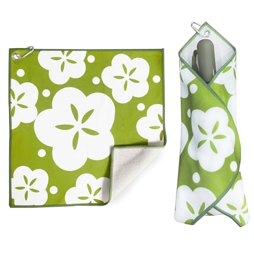 アルファックス 傘カバー 傘ケース 折りたたみ傘 吸水 縦35×横35cm ピタッとくっつく不思議なタオル ピッタオル ミモザ柄 くっつきタオル 傘袋 レイングッズ 吸水 ペットボトルカバー 液晶クリーナー くっつく タオル (青草, 35x35cm)