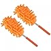 sourcing map Chenille Nettoyage Plumeau 11 à 31 Pouce Lavable Brosse Extensible pour Fenêtre Meuble Ventilateur Plafond Orange Paquet 2
