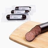 Little Joeys Red Pepper Summer Sausage 12 oz, Smoked Beef Sausage Snack, High Protein Meat Snacks, Keto Friendly, Ready to Eat Shelf Stable, 3 Pack