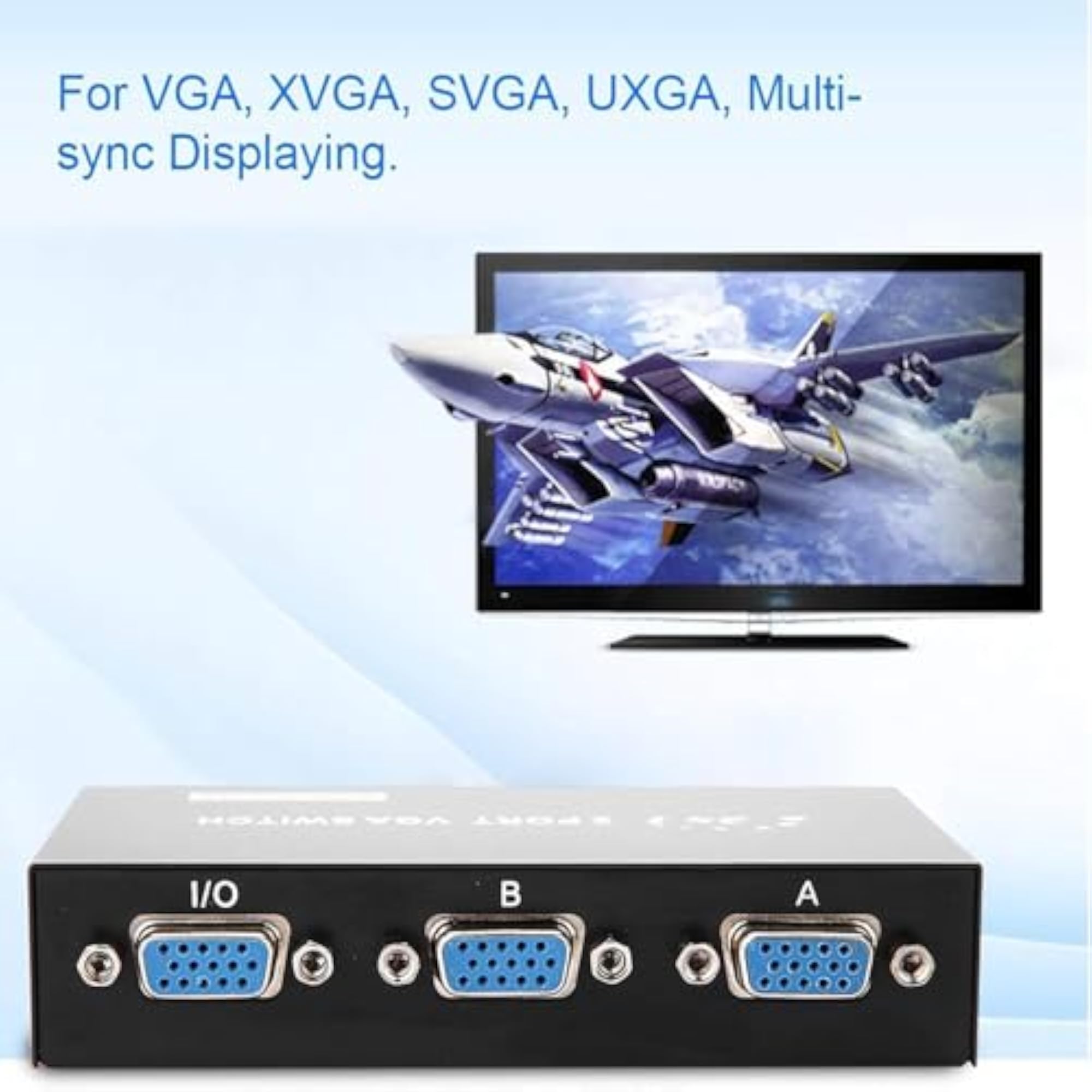 Manual 2-Port Switch Box, 2-in-1 Out Splitter with Push Button