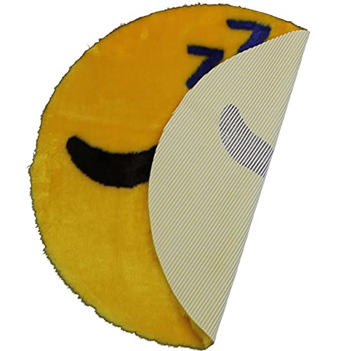 Walk On Me Emoji Rug - Soft And Cute - Made In France - Perfect Emoji Mat Fit For Any Room - Dorm Bed Bathroom Kids Room Emojis (Sleeping) #TOP2