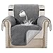 Turquoize 100% Waterproof Chair Covers Pet Furniture Covers for Leather Couch Furniture Protectors for Recliner Chair Sofa Shield Non-Slip, Great for Dogs,Pets and Kids(Chair: Gray) - 75" X 65"