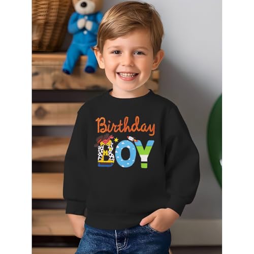 KEKEMI Birthday Boy Sweatshirt Toddler Boys 1st 2nd 3rd 4th 5th 6th Birthday Outfit Cartoon Graphic B-Day Party Pullover Tops4