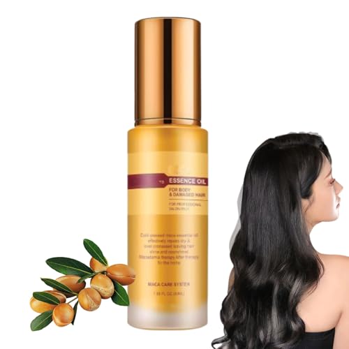 Maca Essence Oil, Maca Collagen Essence Reparación de Mascarilla para el Cabello, Acondicionador de Queratina, nutre profundamente el cuero cabelludo, promueve el crecimiento, adecuado para hombres y