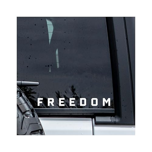 MYMKO Freedom Decal Basic Car Window Decals 6 Inches UV DTF Tranfer Car Stickers Weatherproof Car Truck Window Bumper Sticker Patriotic Car Stickers and Decals for Women Man