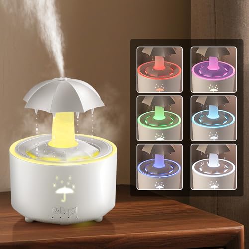RUIZHI Luftbefeuchter Schlafzimmer, 300ML Luftbefeuchter mit Fernbedienung & Auto Abschaltung, 7-Farben LED Aromatherapie Diffusor für Bedroom Wohnzimmer
