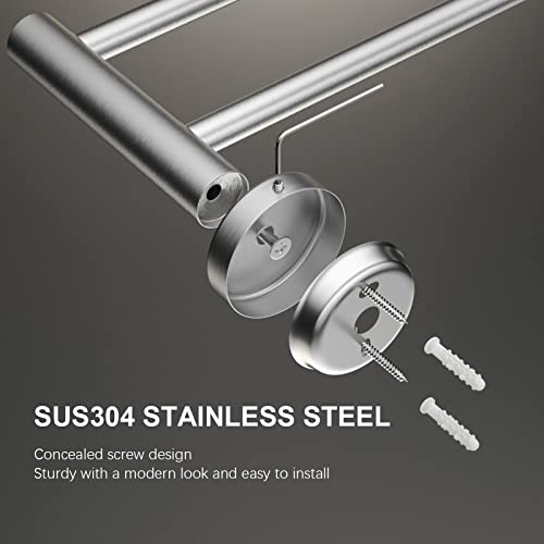 Imomwee IM-S-SG-TOWEL BAR-US Adjustable 16 To 27.6 Inch Single Towel Bar, Imomwee Satin Brushed Nickel Finished Sus304 Stainless Steel Bath Towel Holder thumb #2