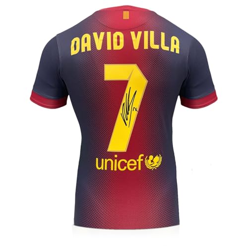 Exclusive Memorabilia Camiseta del Barcelona 2012 13 firmada por David Villa