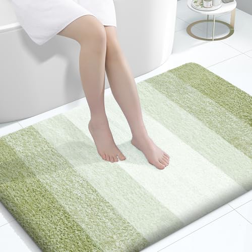 Image of OLANLY Large Bathroom Rugs Mat 44x32, Extra Soft Absorbent Microfiber Bath Rugs, Rubber Backing, Quick Dry, Washable Bath Mats for Bathroom, Tub and Shower, Home Decor Accessories, Mustard Yellow