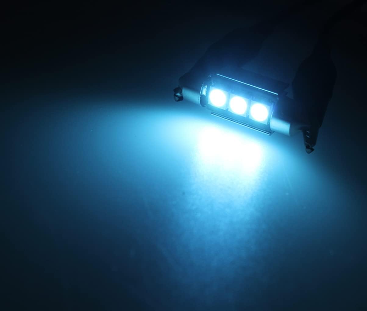 9-30V Extremely Bright 6411 6418 C5W Festoon LED Bulbs Error Free 1.5" 36mm for Interior Map Dome Lights and License Plate Courtesy Door Lights, Ice Blue, 4Pcs image 2