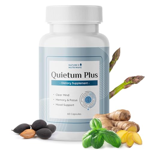 Nature’s NutriWave Quietum Plus – Plant-Based Formula with Herbal Extracts – Non-GMO, GMP Certified – 60 Capsules, 1-Month Supply