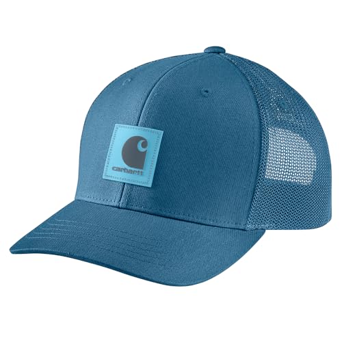 Image of Carhartt Men's Rugged Flex Twill Mesh-Back Logo Patch Cap