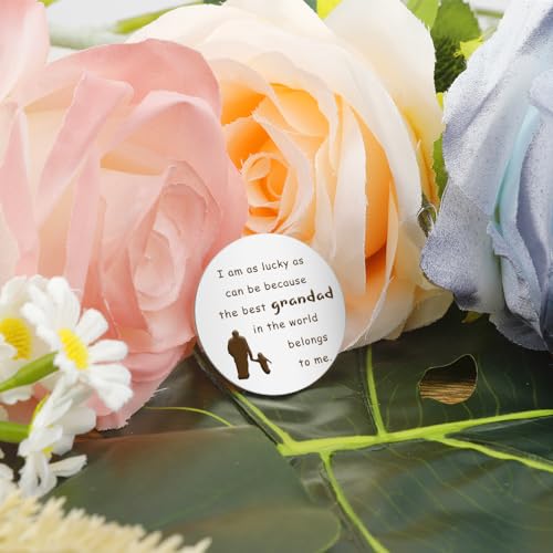 Image of Fathers Day Gift for Grandpa Grandpa Pocket Hug Token Grandfather Birthday Gifts Papa Gift from Grandaughter Grandson for Birthday Father's Day Grandparents Day Presents Easter Basket Stuffers