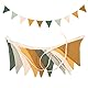 Wimpelkette Geburtstag Stoff Wimpelkette Kaffee Braun Wimpelkette Kinderzimmer Wimpelgirlande Wimpelkette Kinderzimmer Kinderzimmer Deko Wimpelkette für Kinderzimmer Geburtstag Party Dekor（2.6m）