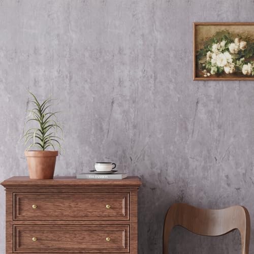 Vinilo encimera cocina efecto cemento gris para decoración vintage de armarios 5