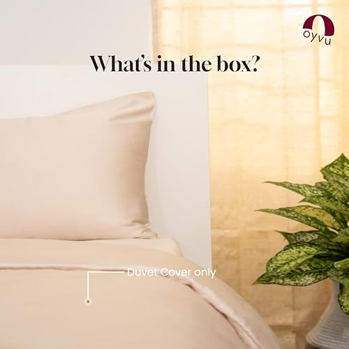 Image of Luxury Duvet Cover | 300 TC | 100% Tencel| Oat Milk Color | Premium Solid Design for Bedroom | Lightweight Duvet Cover for Duvet | Size- 92 inch x 102 inch inch