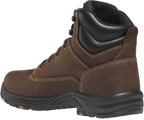 Image of Danner Caliper 6 inch Waterproof Work Boots for Men - Full-Grain Leather with Breathable Danner Dry Lining, Memory Foam Footbed & Non Slip Heel Outsole