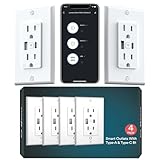 Lumary Smart USB Outlet with Type-C & USB-A Ports, WiFi in-Wall Outlet...