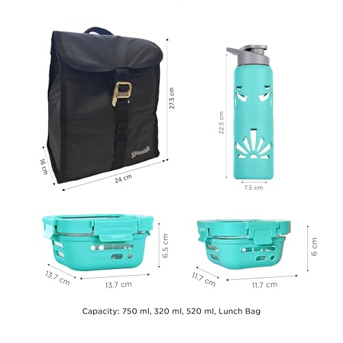 Image of GLASAFE Glass Lunch Kit (Mellow Mist, Snack Kit)