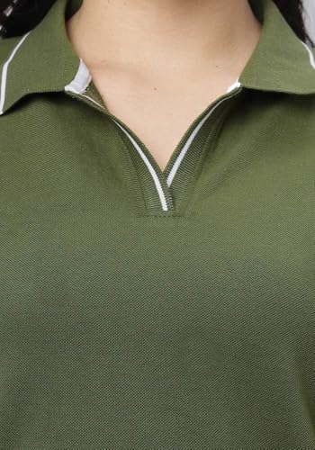 Image of Wear Your Opinion Women's S to 5XL Plus Size PQ Polo Collar Neck Style Midi Tshirt Dress