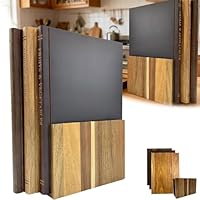 Cutting Board That Looks like Books, Set of 3 Solid Wood Book Shaped Cutting Board Library with Wooden Stand, For the Books Loving Chef, Fruits, Vegetables, Meat, Fish, Cheese and Bread