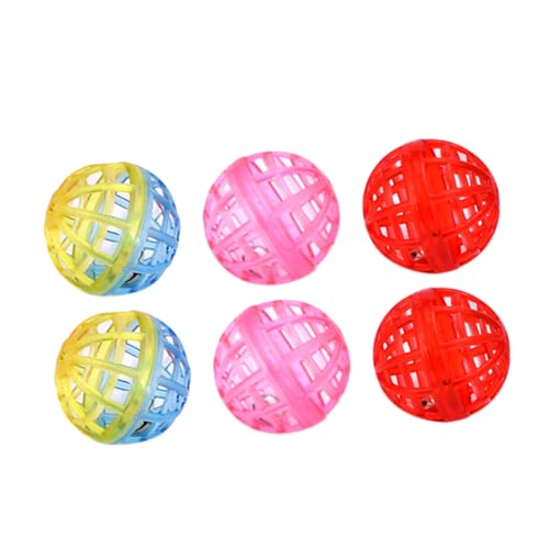 TOYANDONA 20pcs Cat Bell Ball Interactive Pet Ball Teaser for Mental Stimulation Fun Playtime and Scratch Prevention Random Colors Random Color