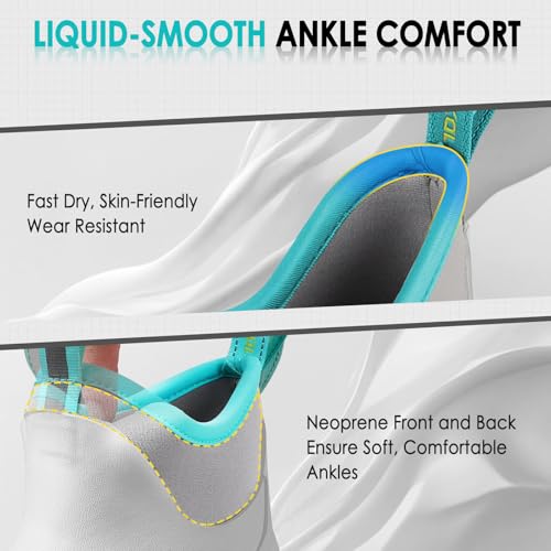 Image of Kalkal Women's Deck Boots, Waterproof Ankle Rain Boots Fishing Boots with High Traction, Women's Rubber Boots For Gardening Fishing Boating Camping