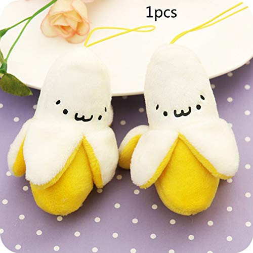 AmiAbi Exquisite Squeezing Toys Chaveiro Mobile Chain Banana Squeeze Yellow Dinosaur Stress Relief T