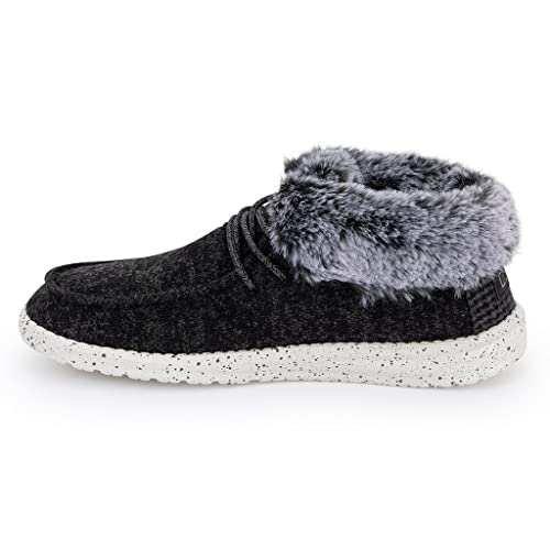Hey Dude Women's Britt Black Size 6 | Women’s Shoes | Women’s Lace Up Boots | Comfortable & Light-Weight #TOP2