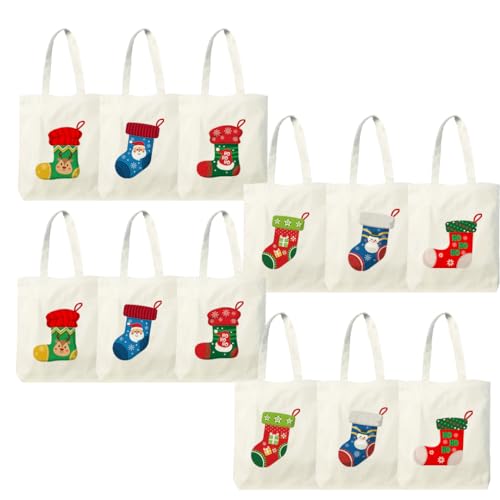 Custom Touch Christmas Socks Design Printed Bags, Kids Christmas Gift Bags, Treat Bags| Christmas theme Party Decor (Pack Of 12) (B0CPPDVHHS) Amazon Price History, Amazon Price Tracker