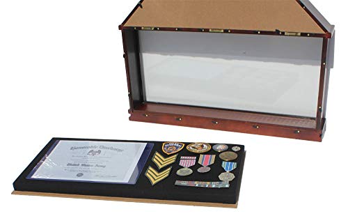image for DisplayGifts American Veteran Burial/Memorial Flag Display Case Holder