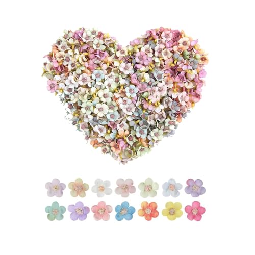 Cabezas de Flores de Margarita,100 Piezas Macetas de Flores Artificiales Flores de Margaritas de Seda Pequeñas Artificiales Multicolor Flores Hechas a Mano para Manualidades Decoración de Boda Fiesta