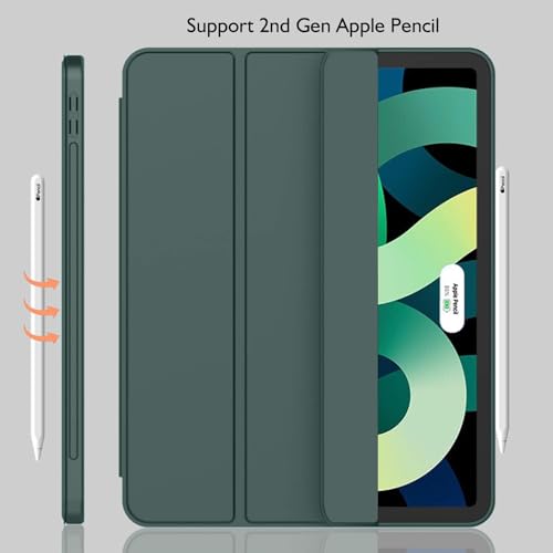 Image of TechTrendz for iPad Air 11 inch Cover M3 /M2 (2025 /2024) Case with Pencil Holder, Smart Cover with Protective Trifold Stand, Auto Wake /Sleep - Green