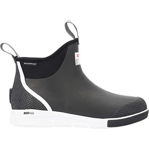 Image of XTRATUF 6 inch Men's Ankle Deck Boot Sport - 30% Lighter, 100% Waterproof Rubber Fishing Footwear - Non-Marking, Slip-Resistant Outsole - Moisture-Wicking Liner