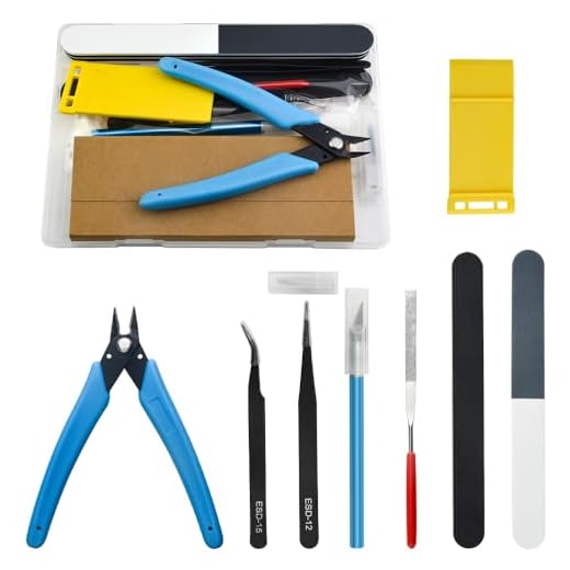 BXQINLENX Professional 9 PCS Model Tools Kit Modeler Basic Tools Craft Set Hobby Building Tools Kit for Gundam Car Model Building Repairing and Fixing(B)