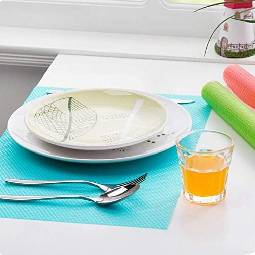 6 Pcs Refrigerator Pad Non-slip Fridge Liners Antibacterial Fridge Mats Washable Refrigerator Mats DIY Shelf Liner Cupboard Mat Drawer Mat Placemat | Remove Moisture & Odors, 29 x 45 cm
