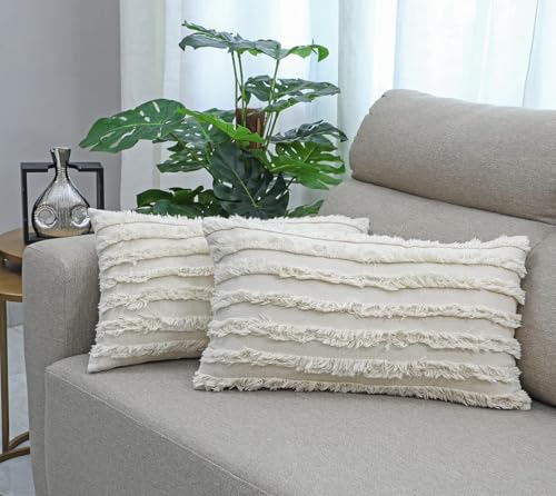 Image of TODY Cushion Cover 16 inch x 16 inch Set of 2 | Boho 16 16 Cushion Cover for Sofa, Bed | Rectangle 16x16 Cushion Covers for Home decor