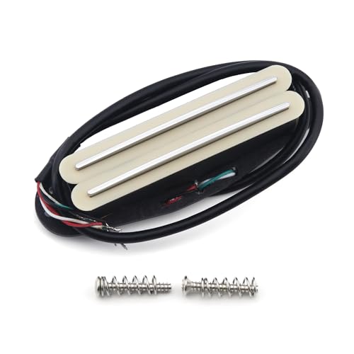 Micro humbucker alnico 5 hot dual rail 6-7k crème pour upgrade de guitare électrique