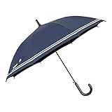 小川(Ogawa) 子供日傘 キッズ長傘 昨年話題となった子供日傘のパイオニア 遮熱 遮光 UV 99%以上 50cm 8本骨 RKL ネイビー ボーダー ジャンプ式 はっ水 ネームバンド付 88101