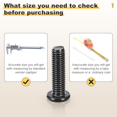 Image of METALLIXITY Flat Head Hex Socket Cap Screws Bolts(M8-1.25x35) 10Pcs, 304 Stainless Steel Hex Socket Furniture Bolts Screws - for Furniture Woodworking Project, Black