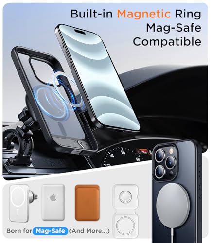 Image of Magnetic Stand Case Designed for iPhone 16 Pro Case 6.3 inch 2024 -Black