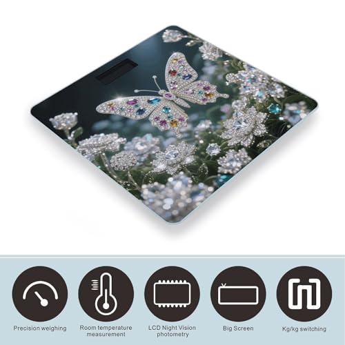Báscula Digital de Baño Jewel Butterfly con Pantalla LCD miniatura 3