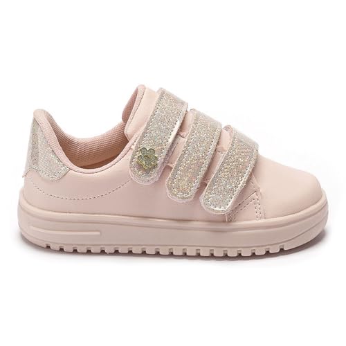Tênis Feminino Infantil Tininha Escolar Condortável Calce Fácil (Rosa, BR, Criança de 1 a 3 anos, Nu