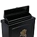 AB Tools Gold Rose Letter Post Mail Box Metal Black Wall Door Gate House Lockable