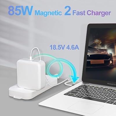 Mac Book Pro Charger 85W - Magnetic 2 T-Tip Power Adapter, Compatible with Mac Book Pro 13-Inch & 15-Inch (Between 2012-2017)